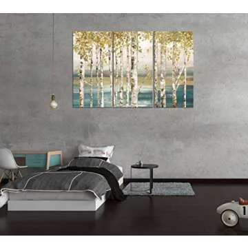 Birch Tree Canvas Art - Autumn Forest Decor for Home