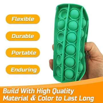 ellostar Push Pop Bubble Sensory Fidget Toys Pop Stress Reliever Silicone Squeeze Toy Tactile Logic Game, Great for Kids and Adults (Red Heart)