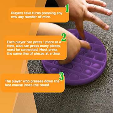 ellostar Push Pop Bubble Sensory Fidget Toys Pop Stress Reliever Silicone Squeeze Toy Tactile Logic Game, Great for Kids and Adults (Red Heart)