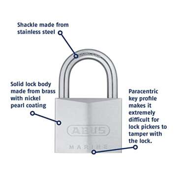 ABUS 75IB/50 Brass Padlock with Heavy Duty Security