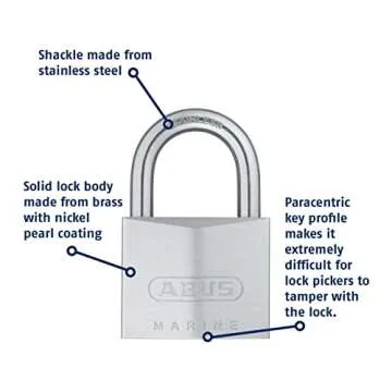 ABUS 75IB/50 Brass Padlock with Heavy Duty Security