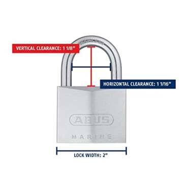 ABUS 75IB/50 Brass Padlock with Heavy Duty Security