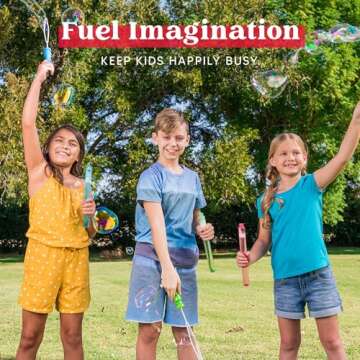 JOYIN 36 Pack 14.6’’ Big Bubble Wands Bulk, Bubble Blower for Kids, Party Favors, Easter, Birthday, Summer Outdoor & Indoor Activity