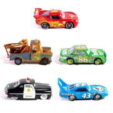 MYJJTYS Movie Car McQueen and His Friends Metal Die Casting Toy Car 1:55 Car Toy for Age 3+ (5 Pack)