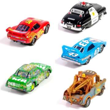 MYJJTYS Movie Car McQueen and His Friends Metal Die Casting Toy Car 1:55 Car Toy for Age 3+ (5 Pack)