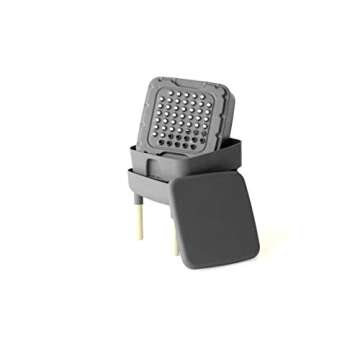 FCMP Outdoor - The Essential Living Composter, 2-Tray Worm Vermicomposter Bin (HF-LC4000v2-GRY) Grey