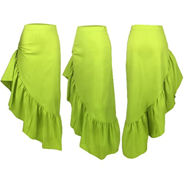 Stylish Women Ruched Ruffle Skirt - High Waist Summer Fashion