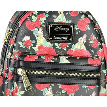 Loungefly Disney Beauty And The Beast Belle Roses Mini Backpack