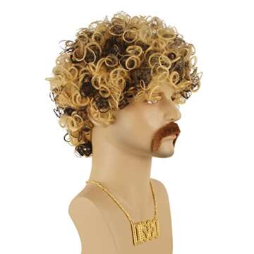 FATMAUI Afro Wig for 70s Costume and Halloween Fun
