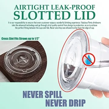 Large Capacity Clear Plastic Cups with Lids - 200 Sets