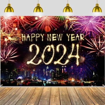 New Years Eve Party Supplies 2024,New Year Decorations Backdrop,72 * 44'' New Years Backdrop 2024 Ba...