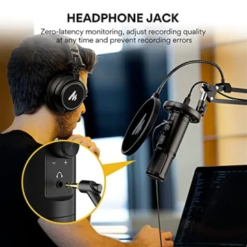 MAONO USB Microphone for PC with Mute and Gain Control