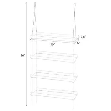 Sumerflos 4 Tier Acrylic Window Boxes Plant Shelves for Windows, Hanging Shelves for Indoor Plants, ...