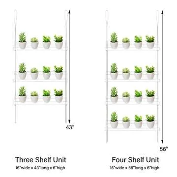 Sumerflos 4 Tier Acrylic Window Boxes Plant Shelves for Windows, Hanging Shelves for Indoor Plants, Flower Pot Organizer Storage for Window Grow Herbs, Microgreens, Succulents, Flower