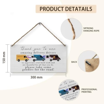 Thank You to Our Amazing Delivery Driver Wooden Sign