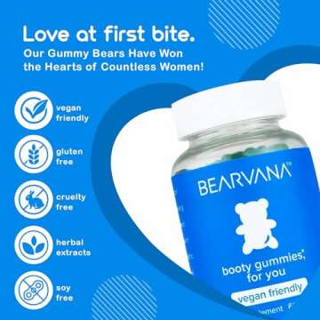 BEARVANA Bum Support Gummies for Women Berry Flavored