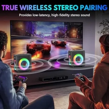 Karaoke Machine with Wireless Mics & Portable Speakers