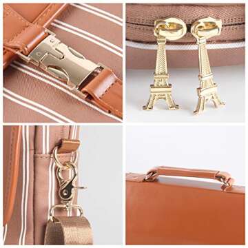 Laptop Bag 15.6 inch - for Women PU Waterproof Laptop Case Shoulder Messenger Bag (Brown) …