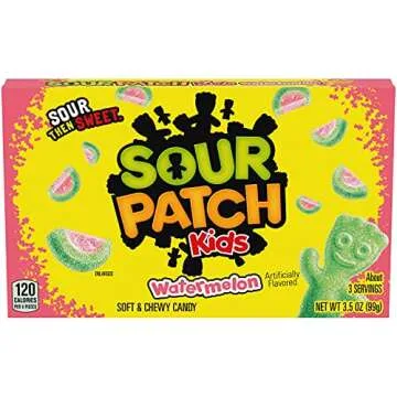 SOUR PATCH KIDS Watermelon Soft & Chewy Candy, Valentines Day Candy, 12 - 3.5 oz Boxes