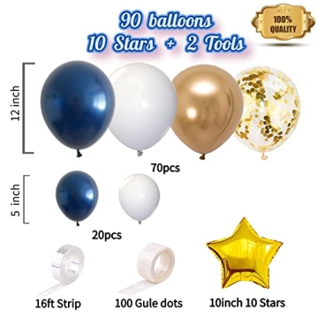 Navy Blue Balloon Garland Kit - 100pcs Fun Celebration Set