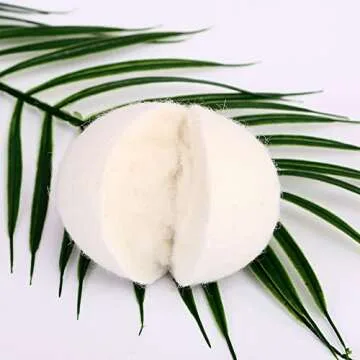 XHANGMZ Wool Dryer Balls 6 Pack XL Laundry Balls,New Zealand Wool Natural Organic Fabric,Baby Safe Without Chemical Additives,Clothing Anti Winding,Anti Static,Reusable,Saves Drying Time.