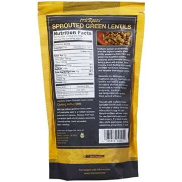 TruRoots - Organic Sprouted Green Lentils, 10 Ounces