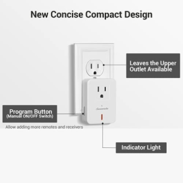 DEWENWILS Remote Control Outlet Plug Kit – Easy and Compact