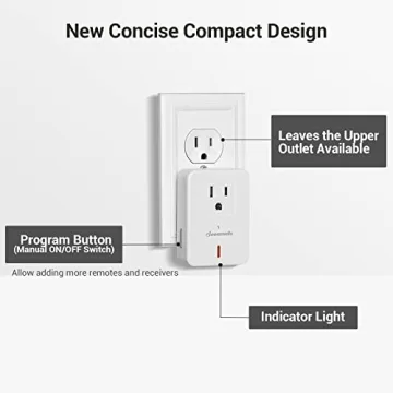 DEWENWILS Remote Control Outlet Plug Kit – Easy and Compact