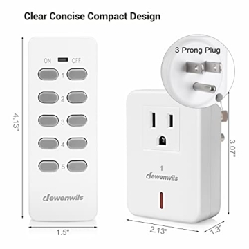 DEWENWILS Remote Control Outlet Plug Kit – Easy and Compact