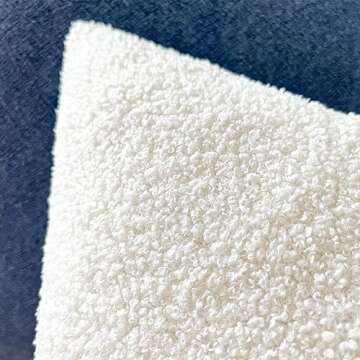 Foindtower Pack of 2, Curly Faux Fur Decorative Throw Pillow Covers Soft Neutral Plush Cushion Case Cozy Fluffy Furry Boho Pillowcase for Home Living Room Couch Bed Sofa 12 x 20 Inch, Cream White