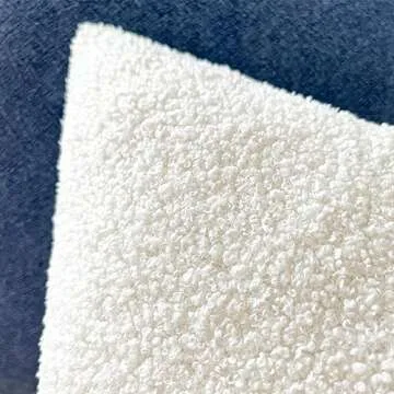 Foindtower Pack of 2, Curly Faux Fur Decorative Throw Pillow Covers Soft Neutral Plush Cushion Case Cozy Fluffy Furry Boho Pillowcase for Home Living Room Couch Bed Sofa 12 x 20 Inch, Cream White