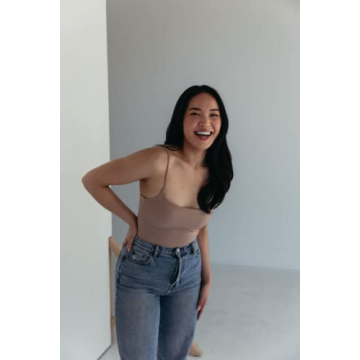 Almere Adjustable Sleeveless Contour Cami Bodysuit Nude Medium