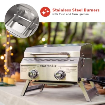 Megamaster Premium 2-Burner Grill for Outdoor Cooking