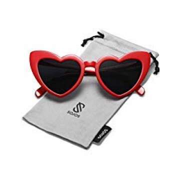 SOJOS Heart Shaped Sunglasses for a Retro-Chic Look