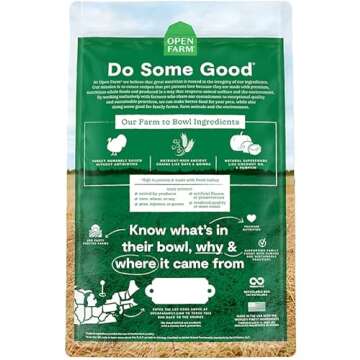 Open Farm, Ancient Grains Dry Dog Food, Protein-Rich & Nutrient Dense, 90% Animal Protein Mixed with Non-GMO Fruits, Veggies and Superfoods, Homestead Turkey Recipe, 22lb Bag