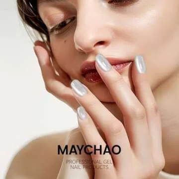 MAYCHAO Silk Silver Cat Eye Gel Nail Polish for DIY Glam
