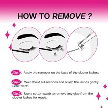 CALAILIS Lash Glue Remover, Eyelash Remover for Lash Extensions Lash Adhesive Remover Eyelash Glue Remover for False Eyelashes, Gentle Soothing Non-Irritating Eye Cleanser, Oil, 5g