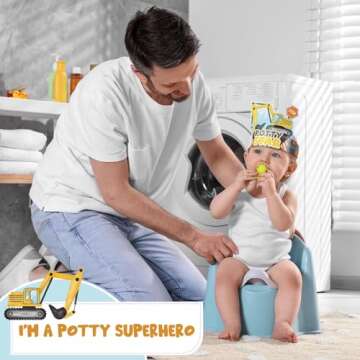 WERNNSAI Potty Training Chart - Construction Toilet Training Reward Chart with 270 Potty Training Stickers Crown Sticker Chart for Girls Toddler Kids Potty Training for Ideal Gift Birthday