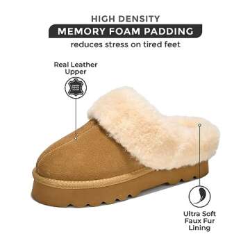 Project Cloud Women's Genuine Suede Slippers for Comfort