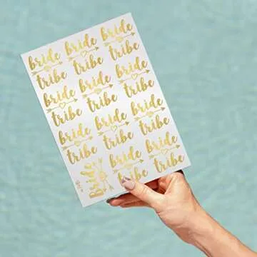 xo, Fetti Bride Tribe Gold Metallic Tattoos for Parties