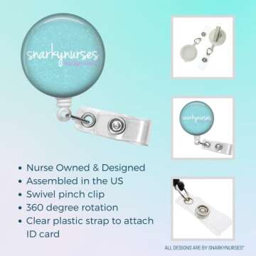 Funny Poop Troop GI Endoscopy Nurse Badge Reel - Cute Retractable ID Holder for RNs - RT Pull Clip - Gift for Nursing Student