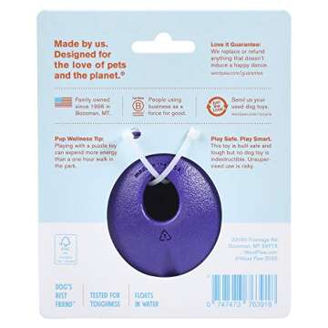 West Paw Zogoflex Rumbl Treat-Dispensing Dog Toy – Interactive Slow-Feeder Chew Toys for Dogs – ...