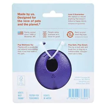 West Paw Zogoflex Rumbl Treat-Dispensing Dog Toy – Interactive Slow-Feeder Chew Toys for Dogs – ...