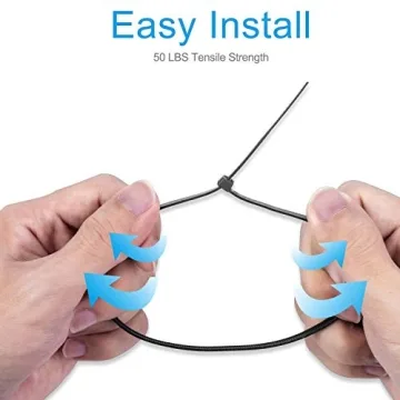 TEVADO 100 Heavy Duty Zip Ties 12 Inch Nylon 50 lbs