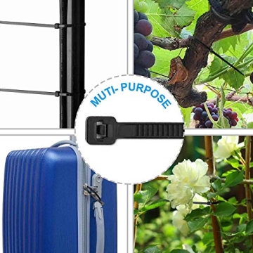 TEVADO 100 Heavy Duty Zip Ties 12 Inch Nylon 50 lbs