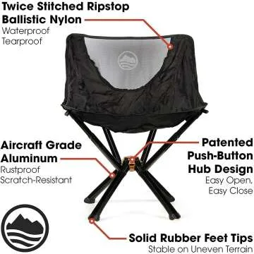 CLIQ Portable Camping Chair - Compact & Durable