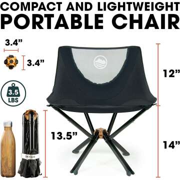 CLIQ Portable Camping Chair - Compact & Durable
