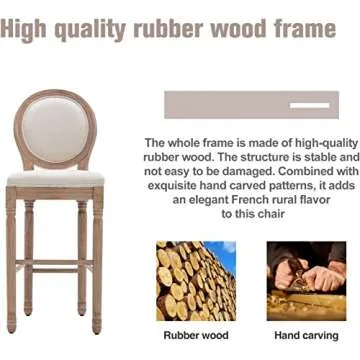 Elegant Virabit Counter Height Chairs Set of 4