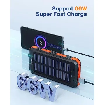 30000mAh Solar Power Bank Fast Charging - Dual USB