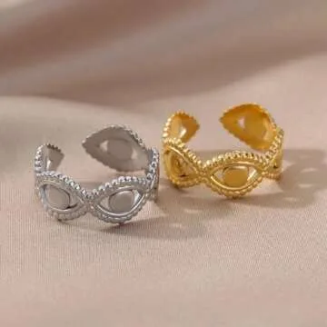 Adjustable Stainless Steel Rings for Men and Women